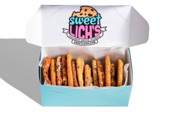 A bakers dozen box of cookies