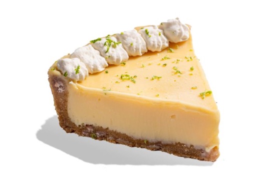 A slice of key lime pie